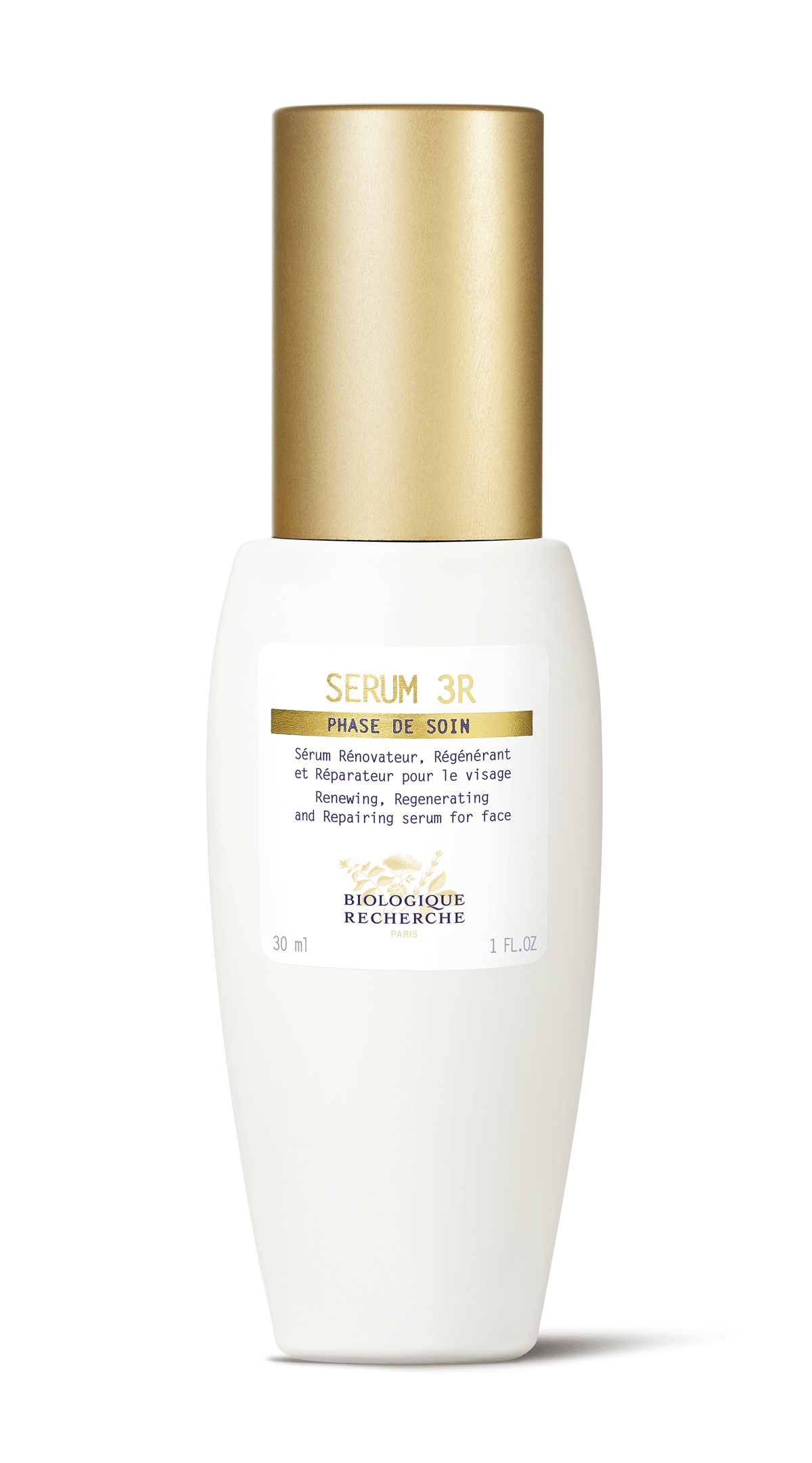 Biologique Recherche Serum 3R bottle for skin appearance, cleansing, and protection.